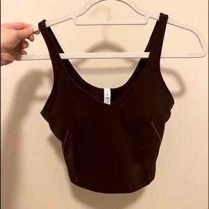 Lulu lemon chocolate brown longline sports bra